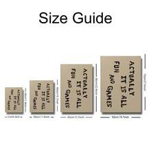 Set Of 1 Actually It Is All Fun And Games Neutral Canvas Wall Art | Funny Hand Drawn Quote Poster For Bedroom Living Room,Frameless/Framed - A - View 3