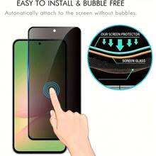 Bộ 3 miếng dán bảo vệ màn hình, phù hợp với Galaxy A14 5G/A15/A23/A34/A35/A54/S23 FE/A55/S24 FE. Dễ dàng lắp đặt, độ phân giải cao, kính cường lực chống nhìn trộm, không bọt khí, miếng dán bảo vệ màn hình riêng tư, chống bám vân tay, quà tặng sinh nhật cho gia đình và bạn bè để ngăn chặn việc nghe lén, miếng dán bảo vệ đa năng cho tất cả điện thoại [Độ cứng 9H] - màu đen - Xem 6