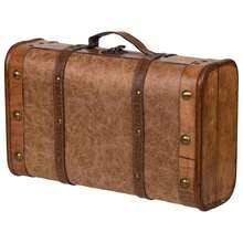 Wanderlust Brauner Holzkoffer 38x23x13h cm - Braun - Übersicht 4