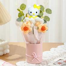 SANRIO 三丽鸥水桶造型仿真花束，持久保鲜花，浪漫Hello Kitty花束，情人节礼物，拍照道具，Hello Kitty婚礼装饰，毕业典礼礼物，母亲节礼物，生日礼物，周年纪念礼物 - 彩色 - 查看 8