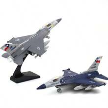 Mini avión de aleación F-16 sonido y luz extraíble militar miniatura modelo de Metal colección de combate regalos juguetes para niños - Gris - Ver 3
