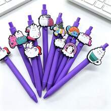 Bộ 10 bút bi hình mèo dễ thương, bút bi màu tím, bộ văn phòng phẩm học đường nhiều kiểu dáng, thích hợp cho năm học mới và mùa tựu trường, đồ dùng văn phòng hoàn hảo. - Nhiều màu - Xem 7