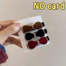 Kẹp tóc nơ (1 cái/2 cái/3 cái), kẹp tóc mái kiểu công chúa, phụ kiện tóc phong cách Hàn Quốc dễ thương, tinh tế, cổ điển dành cho nữ, phù hợp cho kiểu tóc buộc nửa đầu, đi nghỉ mát, chụp ảnh, ngoài trời, trong nhà, đi làm, lễ hội, tiệc tùng. - Nhiều màu - Xem 3