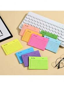 252 piezas/Set Bloc de notas de lista de tareas pendientes de colores aleatorios, 6 piezas/2 piezas Cuaderno, combinación aleatoria vibrante, fácil de usar, eficiente para tomar notas y organización - Ideal para estudiantes, oficina y hogar - A - Ver 2