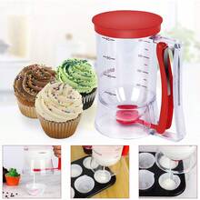 4-Cup Batter Dispenser With Scale Mark, Squeeze Handle, Pancake Batter Dispenser Pancakes, Waffles, Muffins, Crepes & Cupcakes, Baking, Kitchen Gadget (Red) - Đỏ - Xem 7