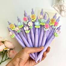 紫色花朵筆