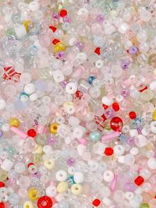 1 pieza 10g Cuentas de arroz de colores mixtos, cuentas sueltas, material de manualidades hecho a mano, accesorios para pulseras, collares, accesorios de cuentas - 10 g de cuentas sueltas - Ver 5