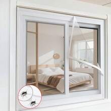 1pc White Mosquito Window Screen, Self-Adhesive Invisible Insect Mesh, Easy Installation Without Drilling, Effectively Blocks Mosquitoes While Allowing Ventilation, Summer Use - White Sheet - View 62