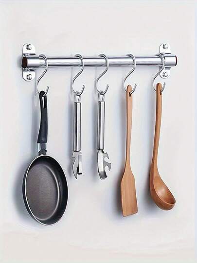 40pcs Heavy-Duty Stainless Steel S-Hooks, Wall-Mounted Additions Organizer, Essential For Supermarkets And Kitchens
