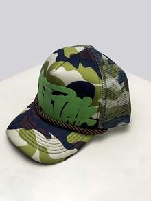 Mũ lưỡi trai phong cách Hip-Hop in chữ thêu, dây thừng dày thoáng khí, mũ che nắng đa năng dành cho cả nam và nữ, thích hợp cho tài xế xe tải. - Nhiều màu - Xem 15