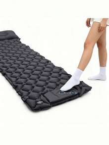 1pc Ultra-Light Outdoor Camping Sleeping Pad With Built-In Pillow And Air Pump, Suitable For Camping, Hiking, Outdoor Activities - Multicolor - View 12