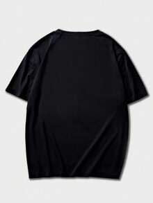 GRDR | Men's Retro Casual Washed Short Sleeve T-Shirt | Suitable For Summer Wear | Comfortable & Breathable | Style - Black - View 5