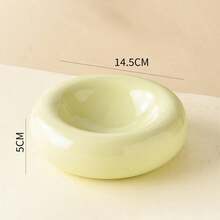 Tazón de cerámica con forma de rosquilla para gatos - Tazón de agua y golosinas para mascotas con diseño antivuelco, apertura amplia y estética minimalista - 100ml - Ver 12
