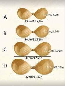 1pc 3cm Thick Invisible Bra, Suitable For Small Bust Strapless Backless Dresses, Reusable, Bust Enhancing - Multicolor - View 10