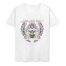 Classic white Journey 1981 graphic tee, retro rock band casual wear. - Blanco - Ver 1