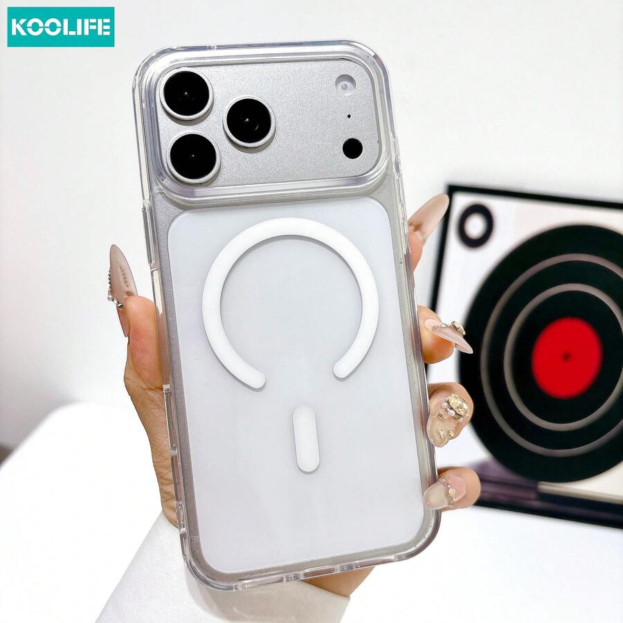 Koolife 1 件装透明 MagSafe 手机壳，PC+TPU 2.0mm 背板，防震防黄变保护壳，超薄透明设计，适用于 Apple 17/17 Pro/17 Pro Max/17 Air/16/15/14/13/12