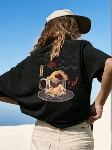 Women T-Shirts - Black - View 8