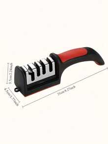 1pc Professional Grade 4 Tungsten Ceramic Knife Sharpener, Suitable For Outdoor Camping, Hunting And Kitchen Knives - Multicolor - View 6