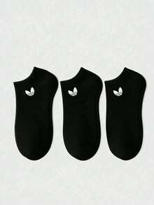 30pcs/2pcs Unisex Solid Color Boat Socks, Solid Color Design, Fashion Casual, Suitable For Daily Casual And Office Wear, Comfortable And Fitting - Black - View 7