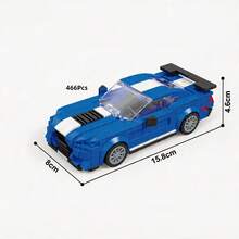 460片賽車積木，DIY 3D汽車套件共4款設計：越野車、跑車、賽車與戰鬥車。適合積木初學者與賽車愛好者，訓練動手能力。可愛桌面裝飾，完美的生日與節日禮物。 - 彩色 - 查看 14