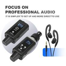 LMBGM UHF Professional Wireless Bodypack Monitor System,Dual Channel,Rechargeable In Ear Monitors,16 Selectable Frequency,164ft Stable Transmission for Concerts Live Sound Stage Performers Studio Musicians Events Speaking Gigs. - A9-2 - Übersicht 3