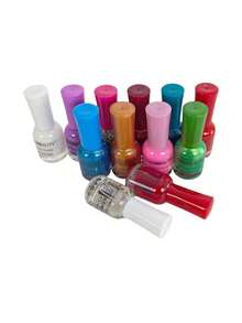 Set Of 12 Water-Based Nail Polishes, 16ml, Quick-Drying, Long-Lasting, Easy To Use, Suitable For Beginners, For Salon Or Home Use - Violet Purple - View 4