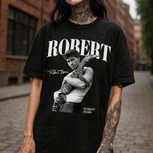2026.Tops.Funny Men's And Women's Round Neck T-Shirt Women's Fashion T-Shirt,Vintage Robert Irwin Shirt, Robert Irwin Fan Gift,Gift For Her Or Him, Robert Irwin Wildlife Photographer Shirtsommer Outfit Herren - Black - View 1