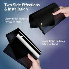 Protector de pantalla de privacidad para portátil de 13.3 pulgadas 16:9 - Antirreflejo, filtro de luz azul, protección de visión a 30°, protección de privacidad mejorada y comodidad visual, superficie mate, material PET - Ver 7