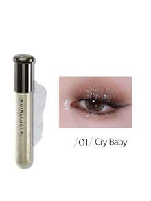 GIRLCULT 幻象液體眼影 01 Cry Baby，細緻閃粉，輕盈液體質地，保濕順滑，高飽和色彩，易於暈染，持久不暈染，提亮雙眼，適合初學者日常使用，禮品，4ml/0.14 Fl Oz - 01 Cry Baby - 查看 7