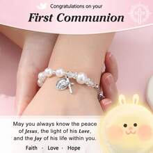 Exquisite Cross Bracelet For Baptism, Communion, Catholic Confirmation, Easter Gift, Suitable For Giving Blessings To Granddaughters, Daughters, And Sisters On Easter, Birthdays, And First Baptism - Cross Bracelet - View 2