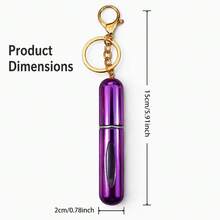 Colorful Metallic Keychain Spray Bottles With Gold Keychains, Portable Perfume Atomizers For Travel - Multicolor - View 5