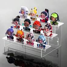 1件 1-5層透明壓克力展示架，化妝品收納架，香水壓克力架，杯子蛋糕架，適用於Amiibo和POP公仔，食物與甜點架，化妝品供應商產品展示架 - 無色 - 查看 12