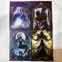 4pcs 9cm*6.5cm Love Deepspace Postcards, Retro Anime-Style Decorative Cards Suitable For Anime Fans, Valentine's Day Gift - Multicolor - View 2