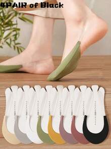 1/4 đôi tất nữ cao đến giữa bắp chân, tất thời trang cho nữ, tất thoáng khí và thoải mái. - Nhiều màu - Xem 10