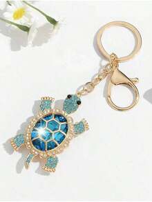Cross-Border Creative Bag/Car Neutral Pendant, Rhinestone Cartoon Blue/Pink/Champagne Owl Metal Keychain, Small Gift For Boyfriend/Girlfriend/Best Friend/Coworker/Birthday/Parent, European & American Style Hanging Ornament - 多色 2 - 查看 13