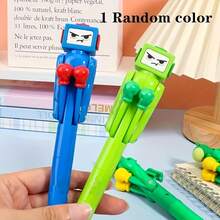 1 chiếc bút bi hình võ sĩ quyền anh ngộ nghĩnh với miệng và ria mép biểu cảm - Mực đen, ngòi bấm 1.0mm, bút bi thư giãn - Quà tặng sinh nhật hài hước sáng tạo (Kiểu ngẫu nhiên) - Nhiều màu - Xem 11