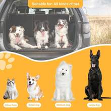 1pc Retractable Dog Car Safety Leash, Adjustable Elastic Shock-Absorbing Strap, Heavy Duty & 360° Rotation - Black - View 6