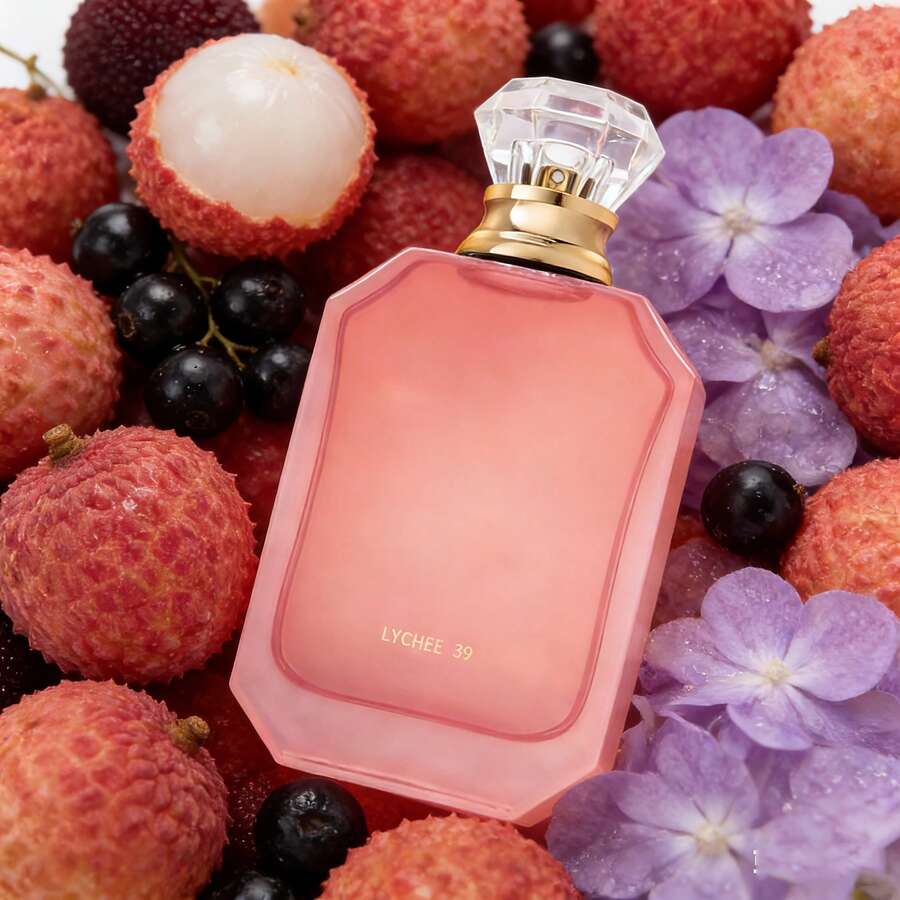 El perfume Lychee KAY 39, una fragancia floral frutal vibrante y alegre, duradera y fresca, es un regalo ideal para Navidad y San Valentín, 100 ml / 3.4 fl oz.