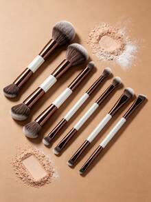7pcs/5pcs/2pcs Mother's Day Makeup Brush Set, Includes Foundation Brush, Face Brush, Powder Brush, Blush Brush, Concealer Brush, Contour Brush, Nose Contour Brush, Highlighter Brush, Eyeshadow Brush, Eyebrow Brush, Eyeliner Brush, Detail Brush, Reusable, Great Gift For Women And Girls, Suitable For Liquid, Cream And Powder Cosmetics, Can Be Used For Stippling, Blending And Facial Cleansing - Multicolor - View 4