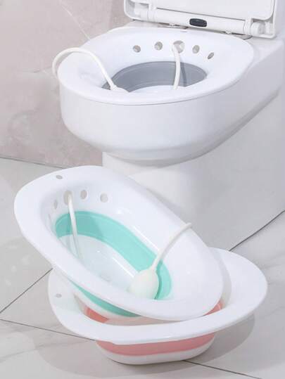 1-Pack Foldable Sitz Bath For Hemorrhoids, Hot Bath Irrigator, Special Cleaning Soak, Pregnant Women's Bathtub, Sitz Bath For Hemorrhoids, Toilet Seat, Postpartum Care Sitz Bath Set, Foldable For Women