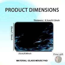 Competitive Gaming Glass Mouse Pad, High Precision, Super Smooth, Waterproof Easy Clean, 9H Hardness Anti-Scratch, Non-Slip Base, For FPS MOBA RTS Games - Thickness: 0.3cm/0.12inch - View 12
