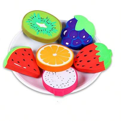 20pcs Creative Fruit Shaped Erasers, Interesting Design, School & Office Supplies, Suitable For School, Office, Classroom Rewards, Holiday & Party Gifts, Washable, Back To School Essential