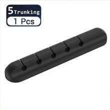 Bộ sắp xếp cáp sạc để bàn, kẹp cáp tự dính, giá đỡ quản lý cáp dữ liệu. - màu đen - Xem 9