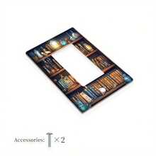 1pc Bookshelf Wall Plate | Light Switch And Outlet Cover, No Electricity Or Battery Required, Standard Installation - A - View 11