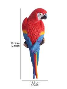 1pc - Handmade Parrot Sculpture - Vibrant Color, Detailed Resin Art Statue, Suitable For Home And Garden Decor - Ideal Gift For Bird And Art Lovers, Perfect For Indoor Decoration - 1PC - View 7