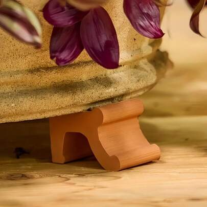 1pc Plant Pot Bottom Stand, 6.3cm Invisible Flower Pot Holder, Improve Drainage And Ventilation, Durable Pot Support Suitable For Indoor And Outdoor Plants, Anti-Corrosion And Anti-Moisture Stand For Balcony, Garden, Patio And Tabletop, Minimalist Gardening Tool, Spring Gardening And Mother's Day Gift
