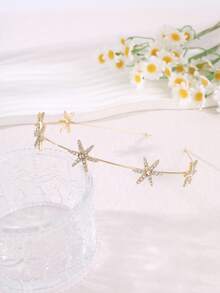 1 Stück Kristall Stern Haarband, luxuriöser funkelnder Stil, Haar-Accessoire für Alltag/Party/Date, dünnes Haarband für Frauen - Verschiedenfarbig - Übersicht 8