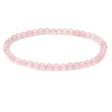 1pc Natural Agate Beaded Bracelet, 4mm Round Gemstone Elastic Cord Bracelet, Minimalist Amethyst Bracelet - Butterfly - View 6