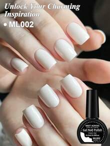 MEET ACROSS 1瓶 10.3ml 白色凝膠指甲油，不含HEMA TPO 半永久浸泡式UV凝膠指甲油，適合夏季美甲，持久、無鉛 DIY 美甲設計裝飾，美甲沙龍與居家美甲護理用品 - 白色 - 查看 2
