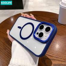 Koolife 1件裝適用於 iPhone 18 Pro/18 Pro Max/17 Pro Max/Apple 17/Apple 17 Pro/Apple 17 Air/16/16 Pro/16 Plus/16 Pro Max/11/12/13/14/15 Pro Max 加厚防摔 TPU+PC 磁吸保護殼，極致防護，透明材質還原原機色 - 寶藍色 - 查看 8